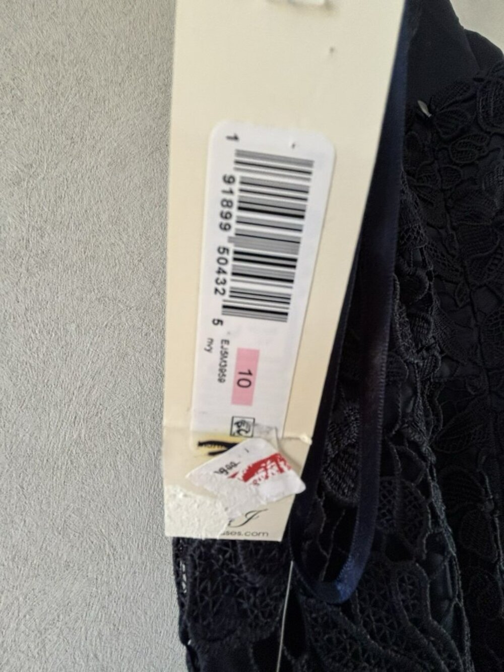Eliza J Navy Lace Dress Size 10 Fit Flare Sleeveless Floral Cocktail Party NWT - Picture 4 of 16